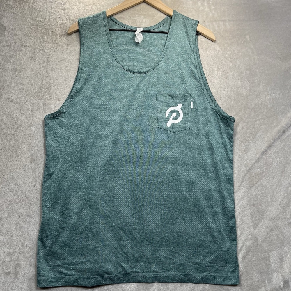 Vuori x Peloton Men's Green XL Scoop Neck Stretch Sleeveless Tank Top